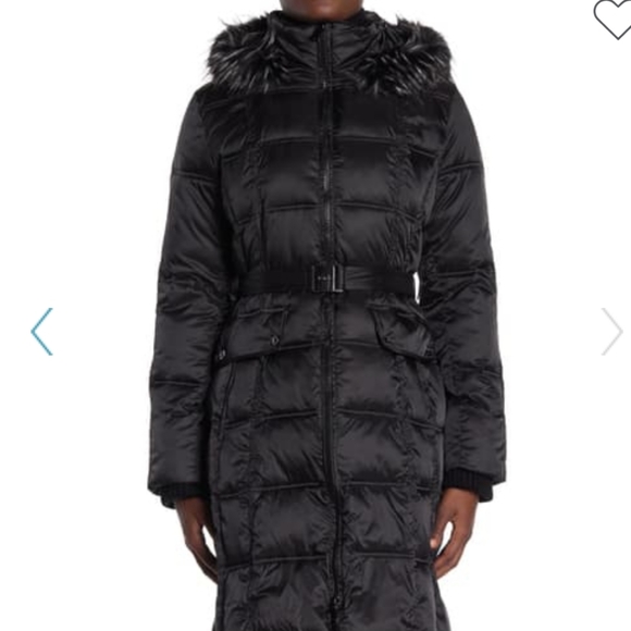 Kensie Faux fur lined hoodie quilted coat 003 - Picture 5 of 7